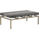 Toreno 48 X 28 inch Antique Brass Coffee Table